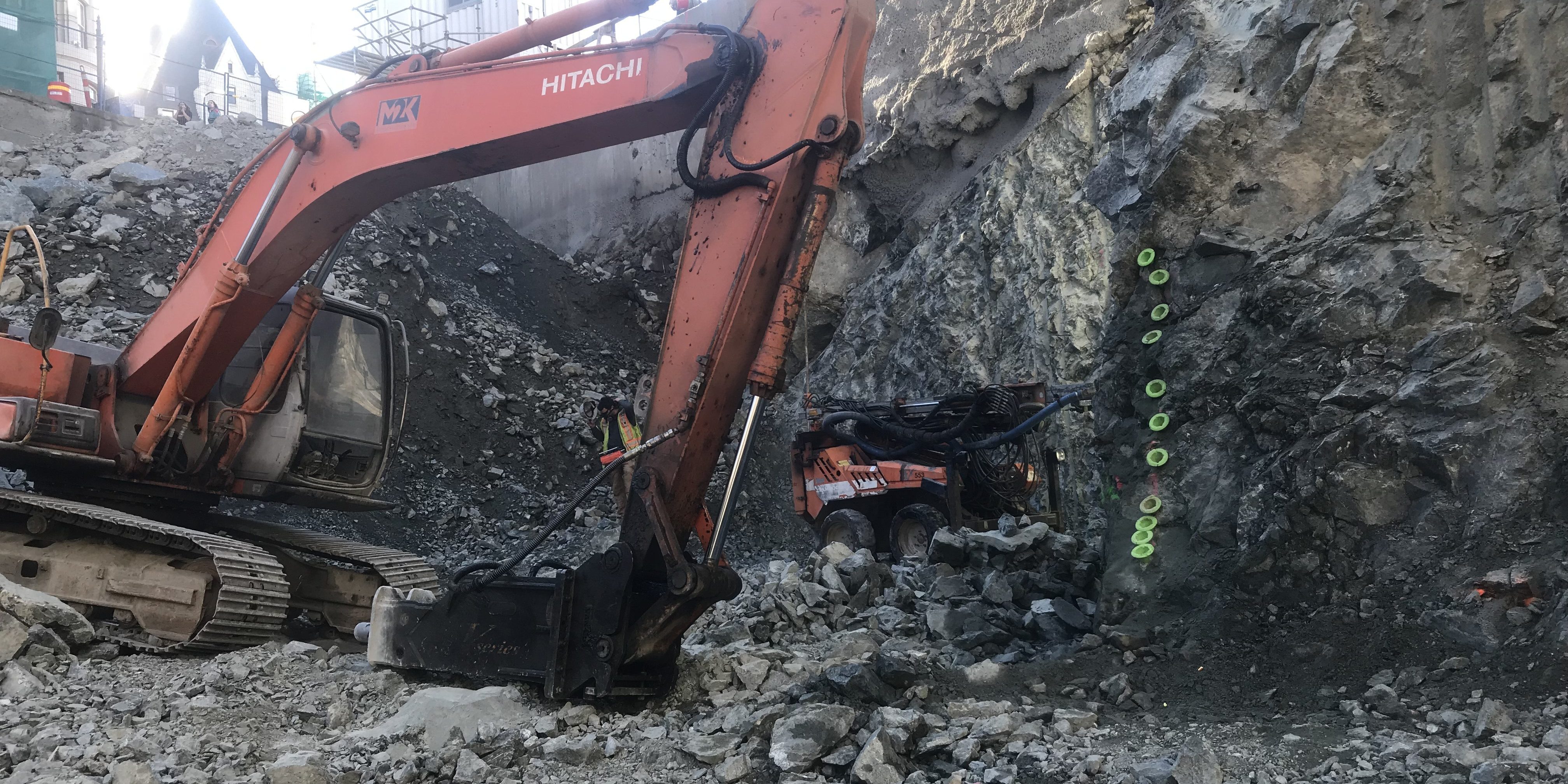 Rock Removal Urban Area Expanding Grout